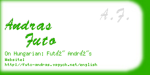 andras futo business card